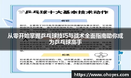 从零开始掌握乒乓球技巧与战术全面指南助你成为乒乓球高手
