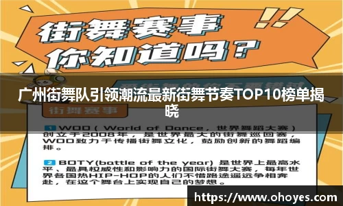广州街舞队引领潮流最新街舞节奏TOP10榜单揭晓
